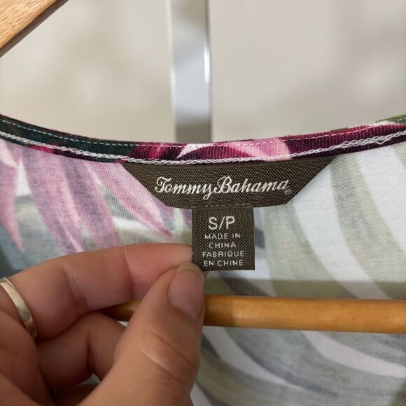 TOMMY BAHAMA Floral Sleeveless Dress - drop waist, beach, resort wear small - Picture 4 of 7